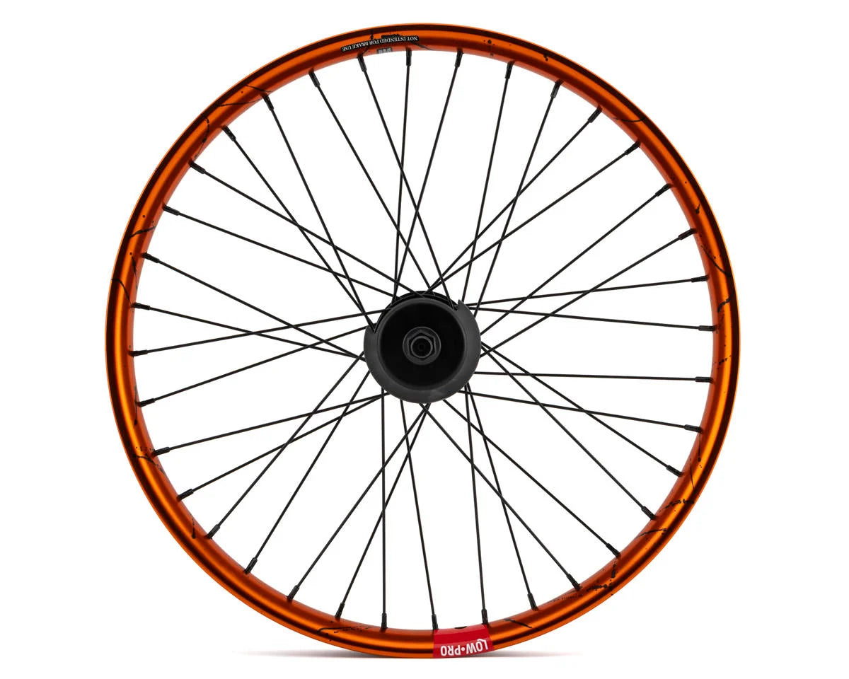 RAMPAGE PRO STREET REAR FREECOASTER WHEEL, ORANGE / BLACK SPLATTER